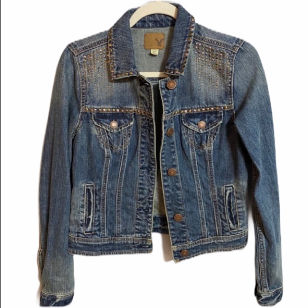 American Eagle Studded Denim Jacket